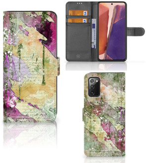 B2Ctelecom Foto hoesje Samsung Galaxy Note 20 Telefoonhoesje Letter Painting