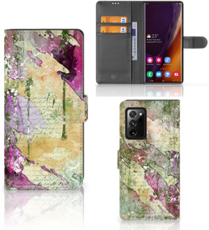 B2Ctelecom Foto hoesje Samsung Galaxy Note20 Ultra Telefoonhoesje Letter Painting