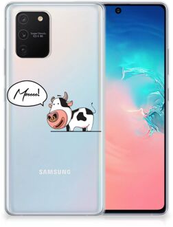 B2Ctelecom Foto hoesje Samsung Galaxy S10 Lite Telefoon Hoesje Gepersonaliseerd Cadeau Cow