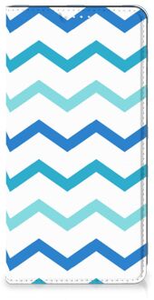 B2Ctelecom Foto hoesje Samsung Galaxy S20 FE Smart Cover Zigzag Blauw