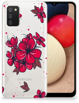 B2Ctelecom Foto hoesje Samsung M02s | Samsung Galaxy A02s Telefoon Hoesje Blossom Red