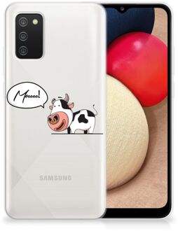 B2Ctelecom Foto hoesje Samsung M02s | Samsung Galaxy A02s Telefoon Hoesje Gepersonaliseerd Cadeau Cow