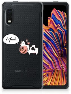 B2Ctelecom Foto hoesje Samsung Xcover Pro Telefoon Hoesje Gepersonaliseerd Cadeau Cow