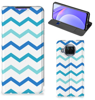 B2Ctelecom Foto hoesje Xiaomi Mi 10T Lite Smart Cover Zigzag Blauw