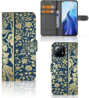 B2Ctelecom Foto hoesje Xiaomi Mi 11 Telefoon Case Golden Flowers