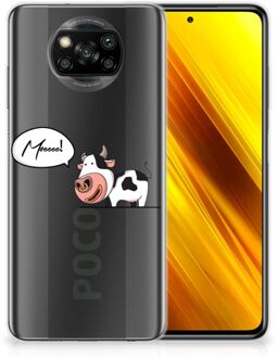 B2Ctelecom Foto hoesje Xiaomi Poco X3 Telefoon Hoesje Gepersonaliseerd Cadeau Cow