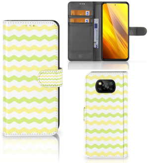 B2Ctelecom Foto hoesje Xiaomi Poco X3 Telefoonhoesje Waves Yellow