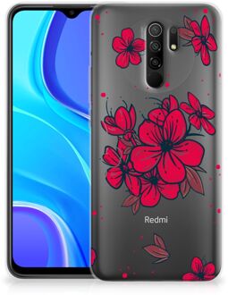 B2Ctelecom Foto hoesje Xiaomi Redmi 9 Telefoon Hoesje Blossom Red