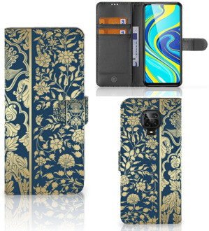 B2Ctelecom Foto hoesje Xiaomi Redmi Note 9 Pro | Note 9S Telefoon Case Golden Flowers