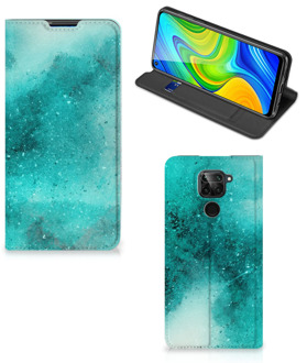 B2Ctelecom Foto hoesje Xiaomi Redmi Note 9 Smart Cover Painting Blue