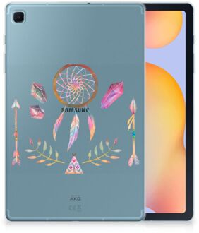 B2Ctelecom Fotohoesje Samsung Galaxy Tab S6 Lite Tablet Backcase Boho Dreamcatcher met doorzichte zijkanten