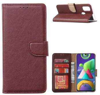 B2Ctelecom Galaxy A41 Wallet Case Bordeaux met Pasjeshouder