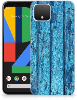 B2Ctelecom Google Pixel 4 Bumper Hoesje Blauw Wood