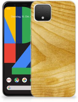 B2Ctelecom Google Pixel 4 Bumper Hoesje Licht Hout