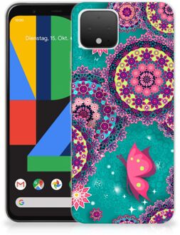 B2Ctelecom Google Pixel 4 Hoesje maken Vlinders en Cirkels