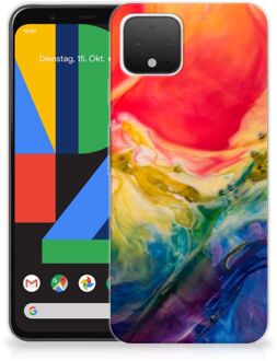 B2Ctelecom Google Pixel 4 Hoesje maken Watercolor Dark