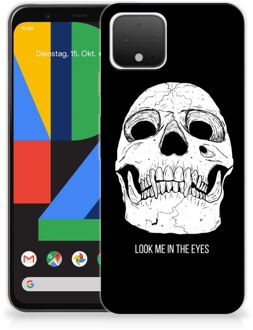 B2Ctelecom Google Pixel 4 Silicone Back Case Skull Eyes