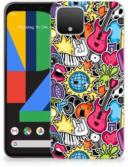 B2Ctelecom Google Pixel 4 Silicone Back Cover Punk Rock