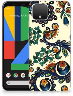 B2Ctelecom Google Pixel 4 Siliconen Hoesje Barok Flower