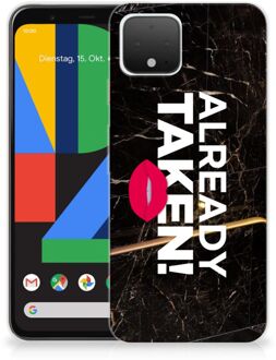 B2Ctelecom Google Pixel 4 Siliconen hoesje met naam Already Taken Black