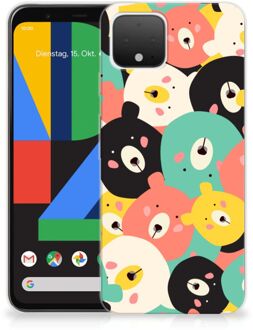 B2Ctelecom Google Pixel 4 Telefoonhoesje met Naam Bears