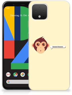 B2Ctelecom Google Pixel 4 Telefoonhoesje met Naam Monkey