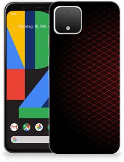 B2Ctelecom Google Pixel 4 TPU bumper Geruit Rood