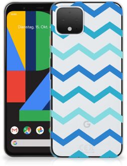 B2Ctelecom Google Pixel 4 TPU bumper Zigzag Blauw