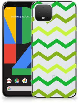 B2Ctelecom Google Pixel 4 TPU bumper Zigzag Groen