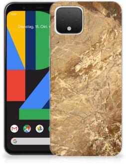 B2Ctelecom Google Pixel 4 TPU Siliconen Hoesje Marmer Beige