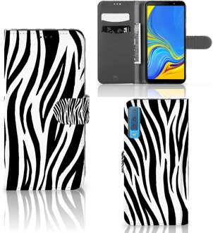 B2Ctelecom GSM Cover Samsung Galaxy A7 (2018) Design Zebra