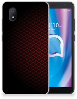 B2Ctelecom GSM Hoesje Alcatel 1B (2020) Backcase TPU Siliconen Hoesje Geruit Rood