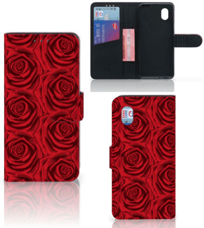 B2Ctelecom GSM Hoesje Alcatel 1B (2020) Mobiel Bookcase Red Roses