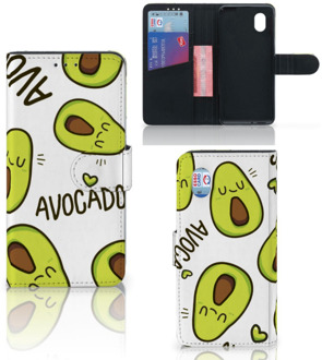 B2Ctelecom GSM Hoesje Alcatel 1B (2020) Mobiel Bookcase Valentijn Cadeautje Haar Avocado Singing