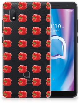 B2Ctelecom GSM Hoesje Alcatel 1B (2020) Smartphonehoesje Transparant Paprika Red