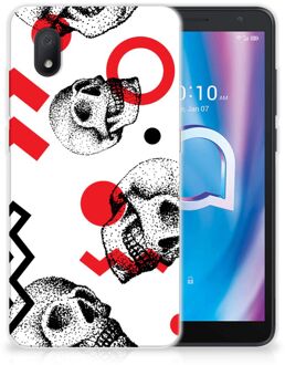 B2Ctelecom GSM Hoesje Alcatel 1B (2020) TPU Bumper Skull Red