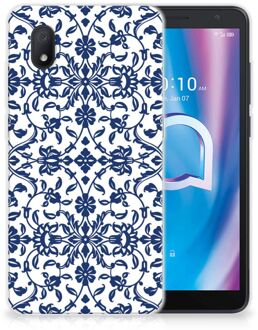 B2Ctelecom GSM Hoesje Alcatel 1B (2020) Trendy Telefoonhoesjes Flower Blue