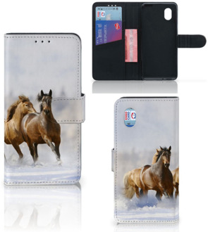 B2Ctelecom GSM Hoesje Alcatel 1B (2020) Wallet Book Case Paarden