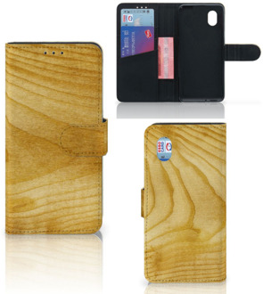 B2Ctelecom GSM Hoesje Alcatel 1B (2020) Wallet Case Licht Hout