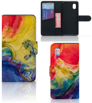 B2Ctelecom GSM Hoesje Alcatel 1B (2020) Wallet Case Watercolor Dark