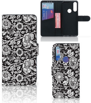 B2Ctelecom GSM Hoesje Alcatel 1S 2020 Beschermhoes Black Flowers