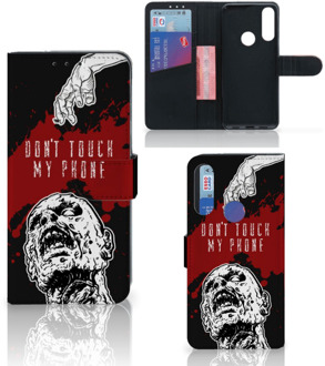 B2Ctelecom GSM Hoesje Alcatel 1S 2020 Book Case met Pasjeshouder Zombie Blood