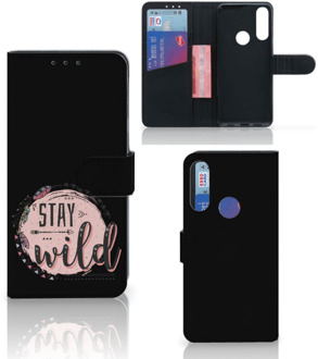 B2Ctelecom GSM Hoesje Alcatel 1S 2020 Book Case met Tekst Boho Stay Wild