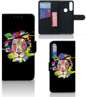 B2Ctelecom GSM Hoesje Alcatel 1S 2020 Book Cover Lion Color