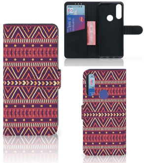 B2Ctelecom GSM Hoesje Alcatel 1S 2020 Bookcase Aztec Purple