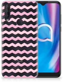 B2Ctelecom GSM Hoesje Alcatel 1S (2020) Bumper Hoesje Waves Roze