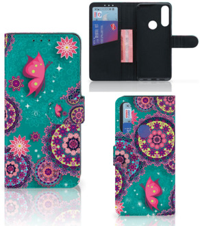 B2Ctelecom GSM Hoesje Alcatel 1S 2020 Flipcase Cirkels en Vlinders