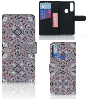 B2Ctelecom GSM Hoesje Alcatel 1S 2020 Flipcover Flower Tiles