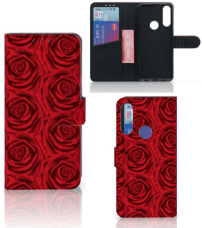 B2Ctelecom GSM Hoesje Alcatel 1S 2020 Mobiel Bookcase Red Roses