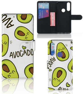 B2Ctelecom GSM Hoesje Alcatel 1S 2020 Mobiel Bookcase Valentijn Cadeautje Haar Avocado Singing